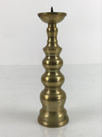 Japanese Buddhist Altar Fitting Brass Candle Stand Vtg Shokudai Gold BA335
