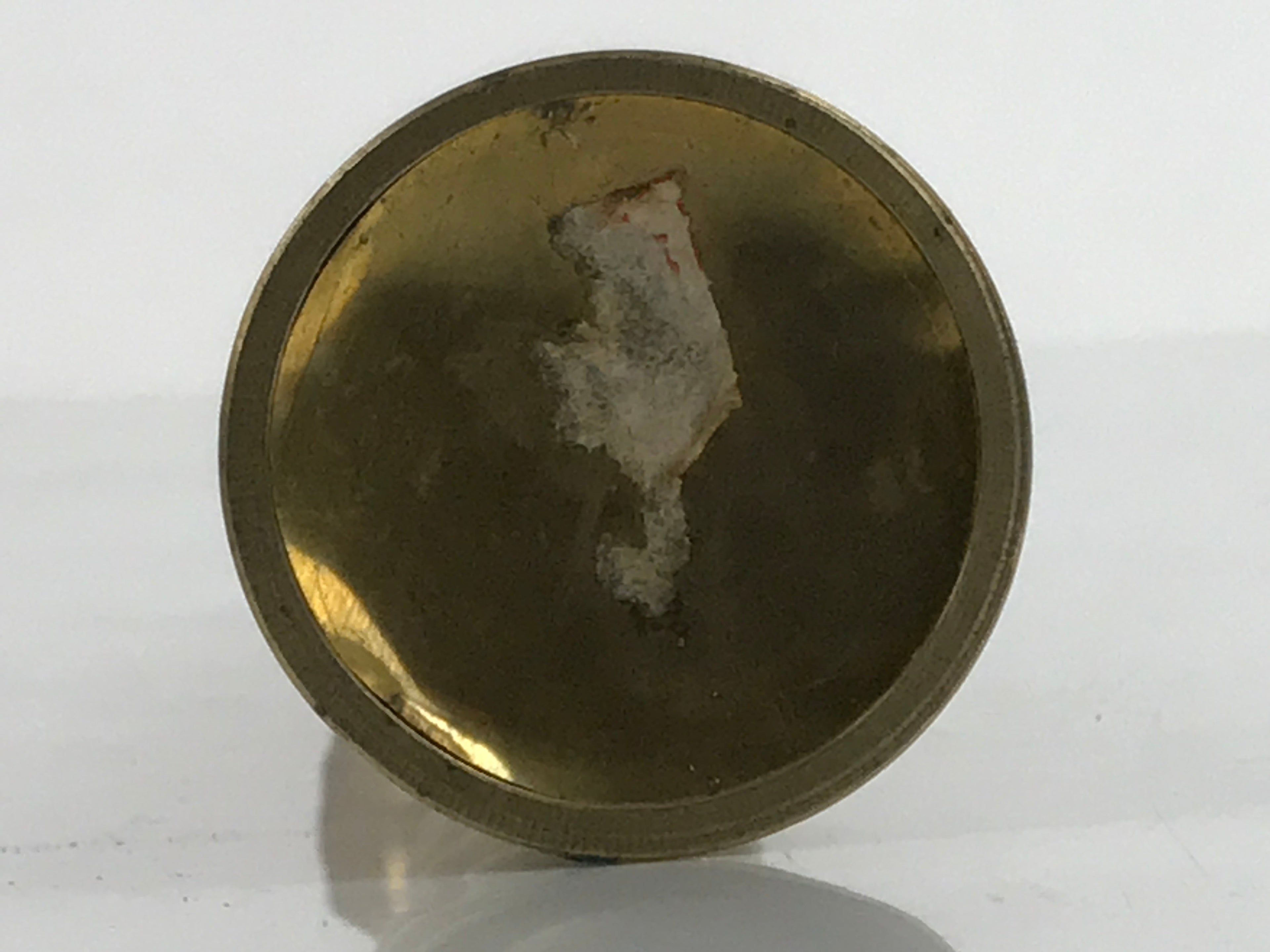 Japanese Buddhist Altar Fitting Brass Candle Stand Vtg Shokudai Gold BA335