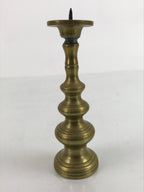 Japanese Buddhist Altar Fitting Brass Candle Stand Vtg Shokudai Gold BA336