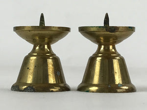 Japanese Buddhist Altar Fitting Brass Candle Stand Vtg Small Shokudai, Online Shop