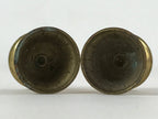 Japanese Buddhist Altar Fitting Brass Candle Stand Vtg Small Shokudai 2pc BA209