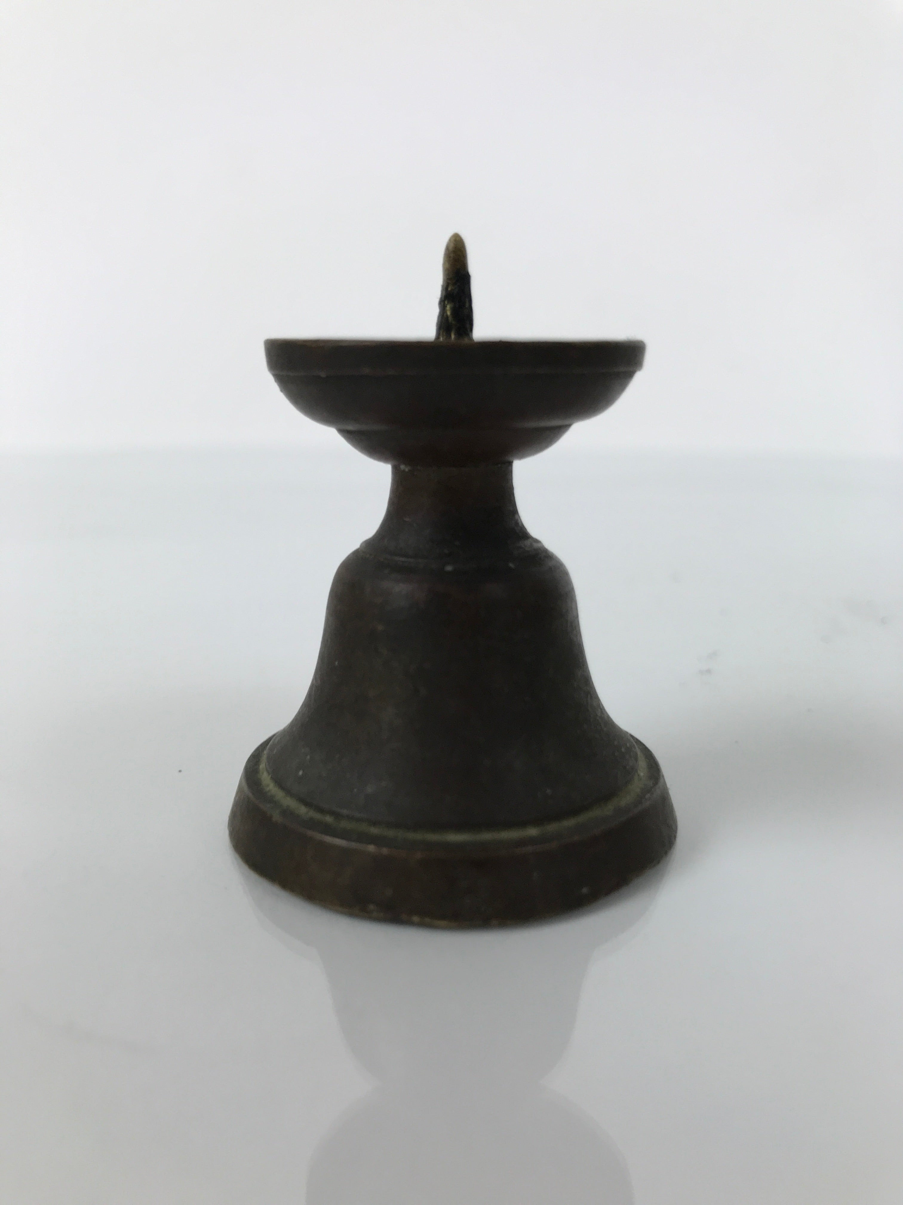 Japanese Buddhist Altar Fitting Brass Candle Stand Vtg Small Shokudai BA737