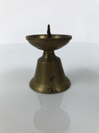 Japanese Buddhist Altar Fitting Brass Candle Stand Vtg Small Shokudai BA738