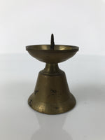 Japanese Buddhist Altar Fitting Brass Candle Stand Vtg Small Shokudai BA738