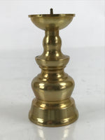 Japanese Buddhist Altar Fitting Brass Candle Stand Vtg Small Shokudai Gold BA464