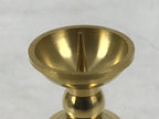 Japanese Buddhist Altar Fitting Brass Candle Stand Vtg Small Shokudai Gold BA658
