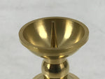 Japanese Buddhist Altar Fitting Brass Candle Stand Vtg Small Shokudai Gold BA658