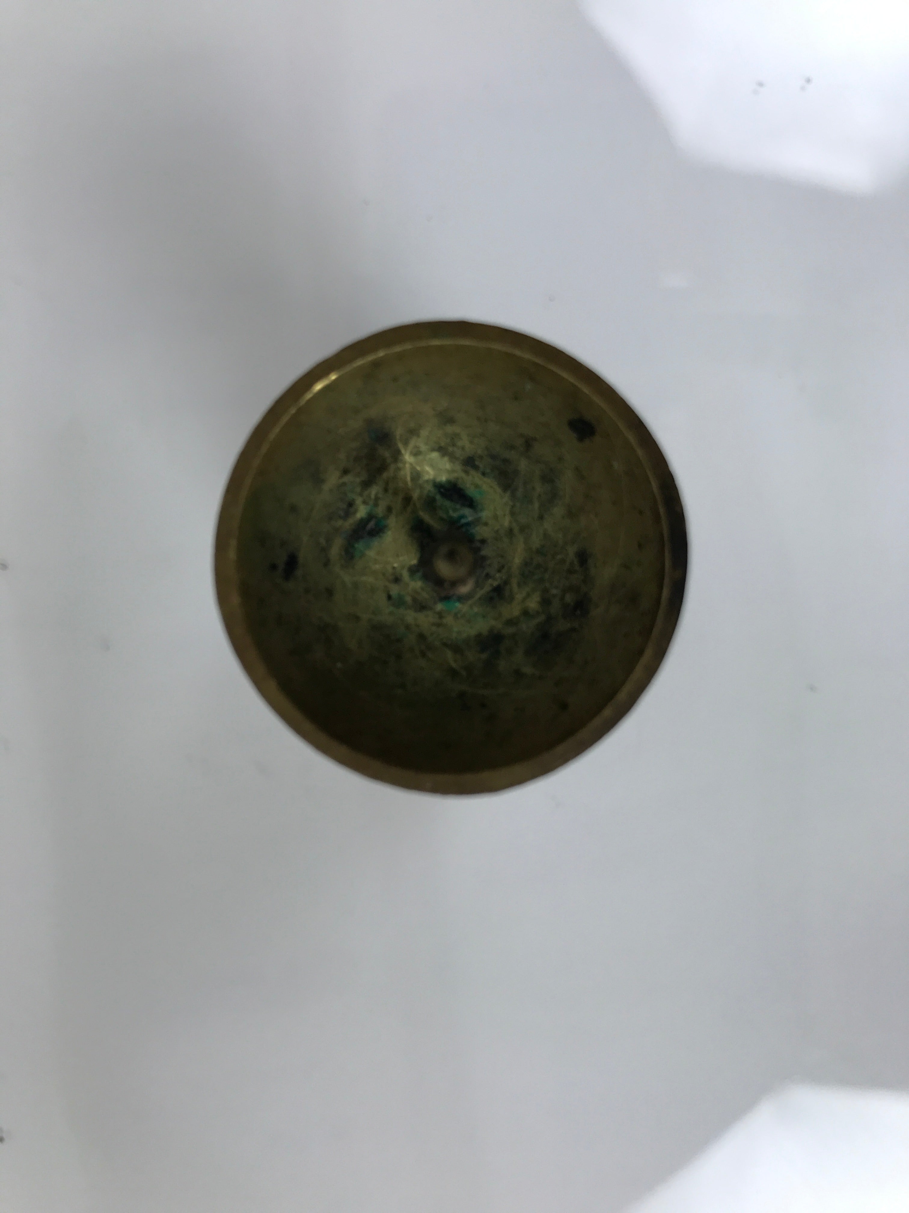 Japanese Buddhist Altar Fitting Brass Candle Stand Vtg Small Shokudai Gold BA739