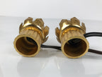Japanese Buddhist Altar Fitting Brass Electric Lights Vtg Rinto Butsudan BA843