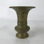 Japanese Buddhist Altar Fitting Brass Flower Vase Hanatate Butsugu Brown BA581