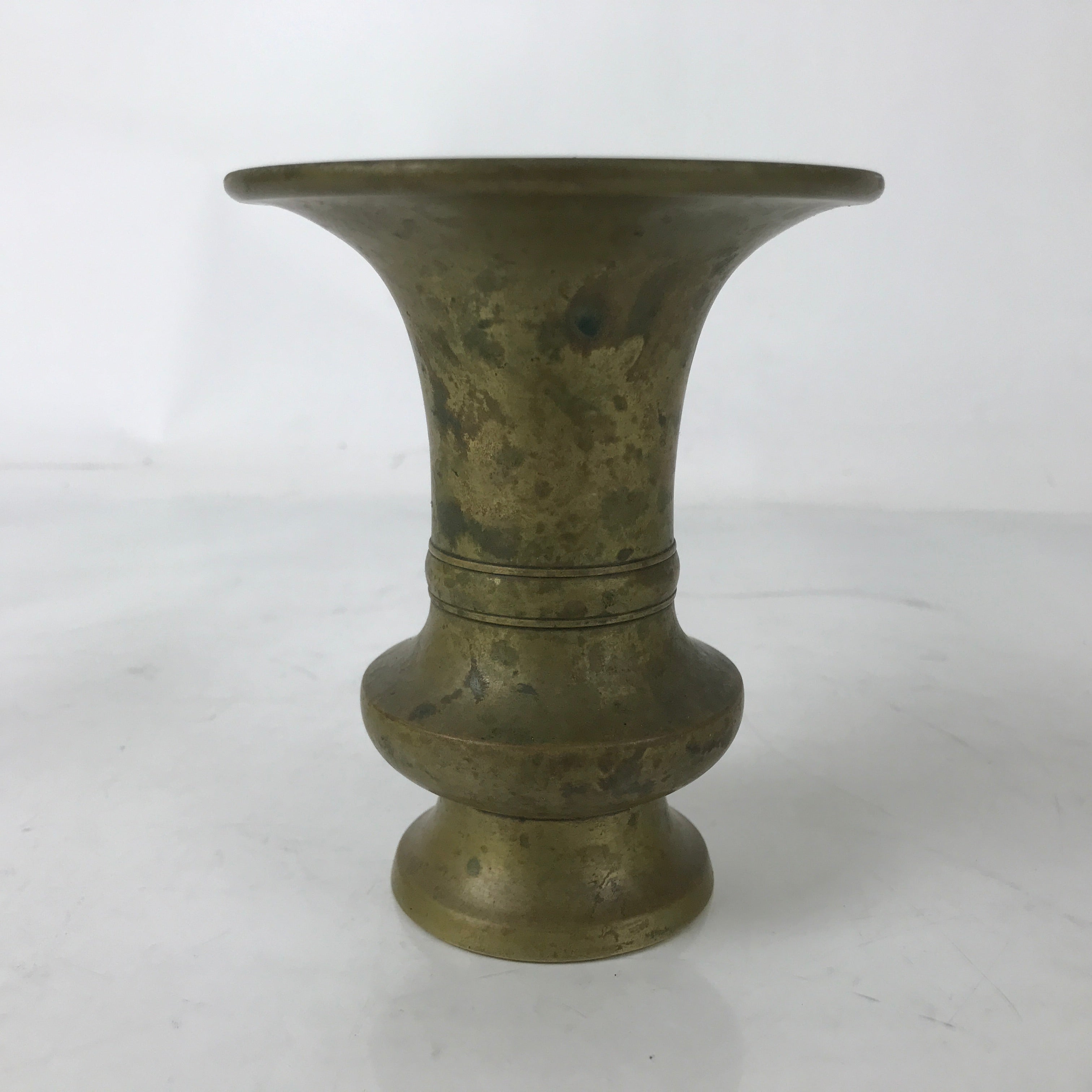 Japanese Buddhist Altar Fitting Brass Flower Vase Hanatate Butsugu Brown BA581