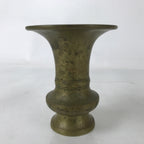 Japanese Buddhist Altar Fitting Brass Flower Vase Hanatate Butsugu Brown BA581