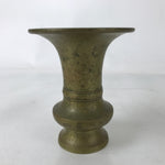 Japanese Buddhist Altar Fitting Brass Flower Vase Hanatate Butsugu Brown BA581