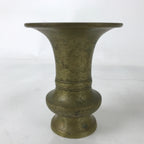 Japanese Buddhist Altar Fitting Brass Flower Vase Hanatate Butsugu Brown BA581