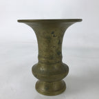 Japanese Buddhist Altar Fitting Brass Flower Vase Hanatate Butsugu Brown BA581