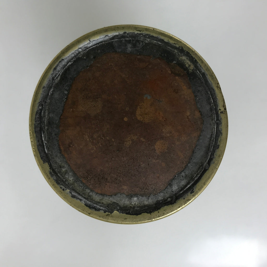 Japanese Buddhist Altar Fitting Brass Flower Vase Hanatate Butsugu Brown BA581
