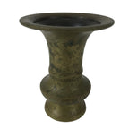 Japanese Buddhist Altar Fitting Brass Flower Vase Hanatate Butsugu Brown BA581