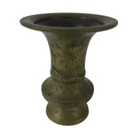 Japanese Buddhist Altar Fitting Brass Flower Vase Hanatate Butsugu Brown BA581