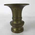 Japanese Buddhist Altar Fitting Brass Flower Vase Hanatate Butsugu Brown BA582