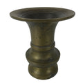 Japanese Buddhist Altar Fitting Brass Flower Vase Hanatate Butsugu Brown BA582