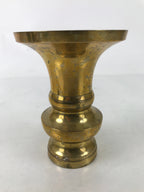 Japanese Buddhist Altar Fitting Brass Flower Vase Hanatate Butsugu Gold BA535