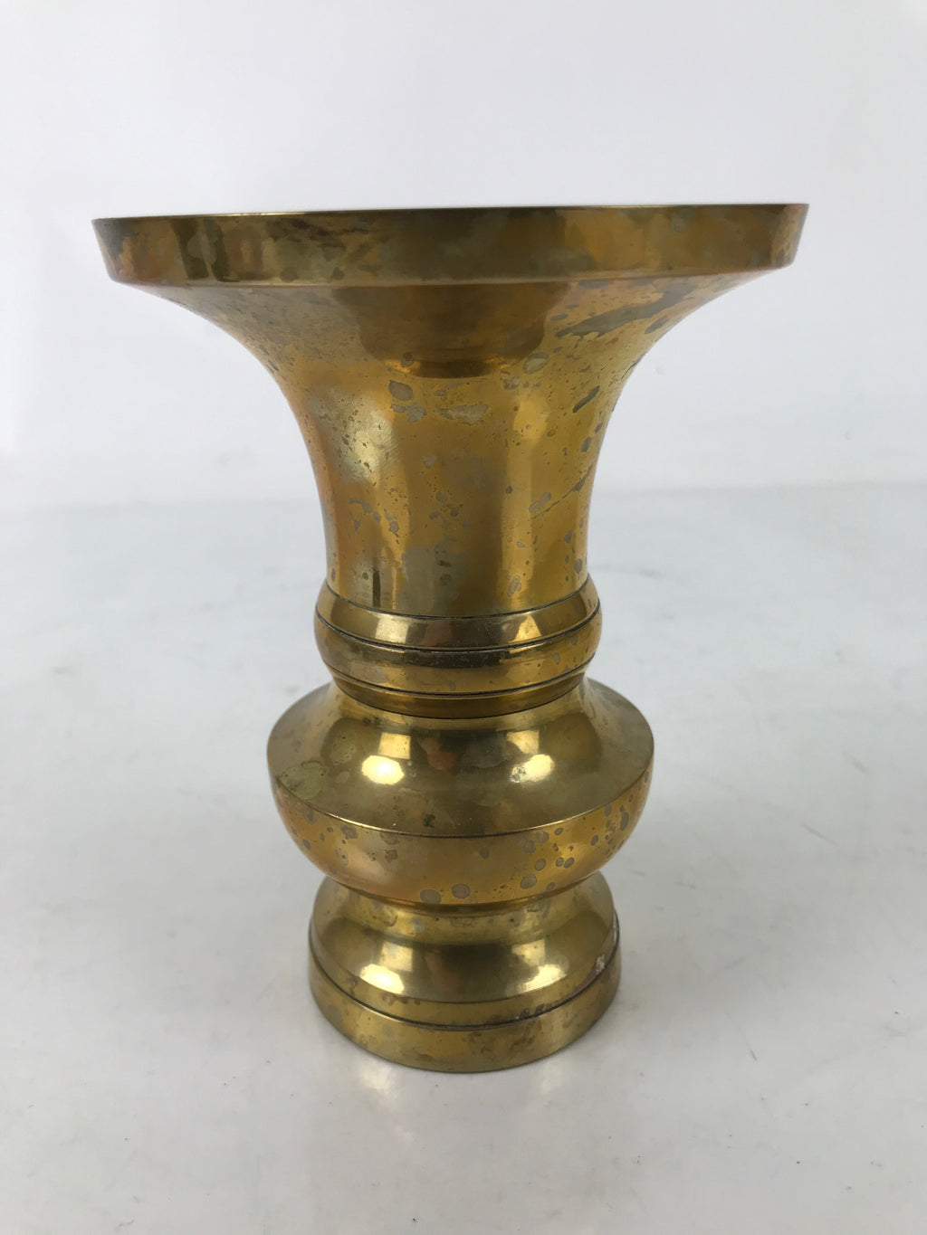 Japanese Buddhist Altar Fitting Brass Flower Vase Hanatate Butsugu Gold BA535