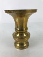 Japanese Buddhist Altar Fitting Brass Flower Vase Hanatate Butsugu Gold BA535