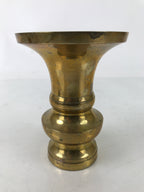 Japanese Buddhist Altar Fitting Brass Flower Vase Hanatate Butsugu Gold BA535