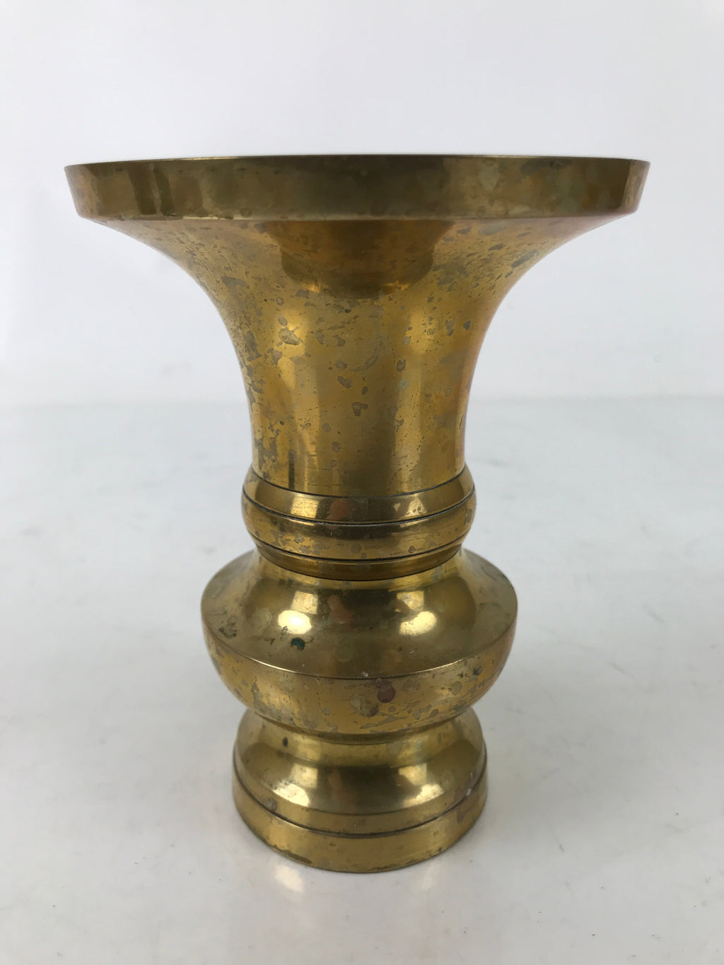 Japanese Buddhist Altar Fitting Brass Flower Vase Hanatate Butsugu Gold BA535