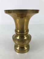 Japanese Buddhist Altar Fitting Brass Flower Vase Hanatate Butsugu Gold BA535