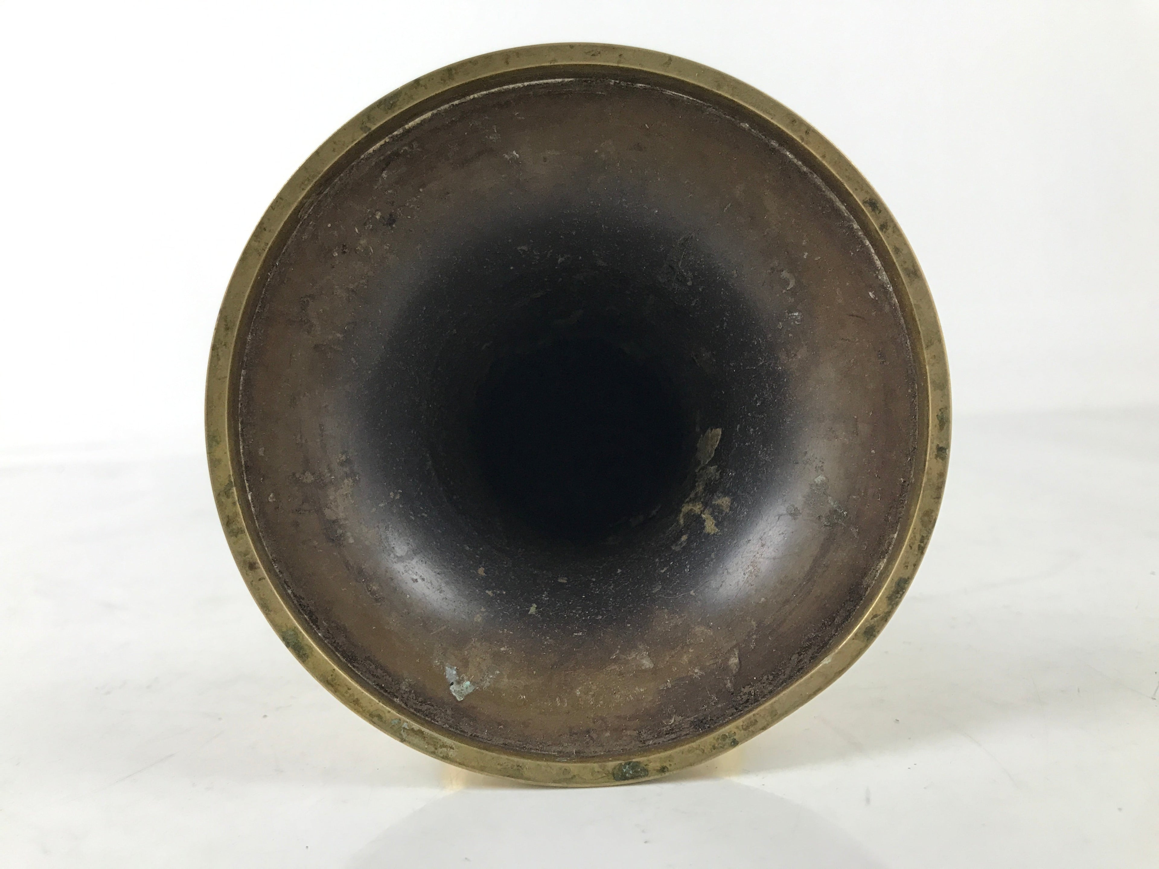 Japanese Buddhist Altar Fitting Brass Flower Vase Hanatate Butsugu Gold BA535
