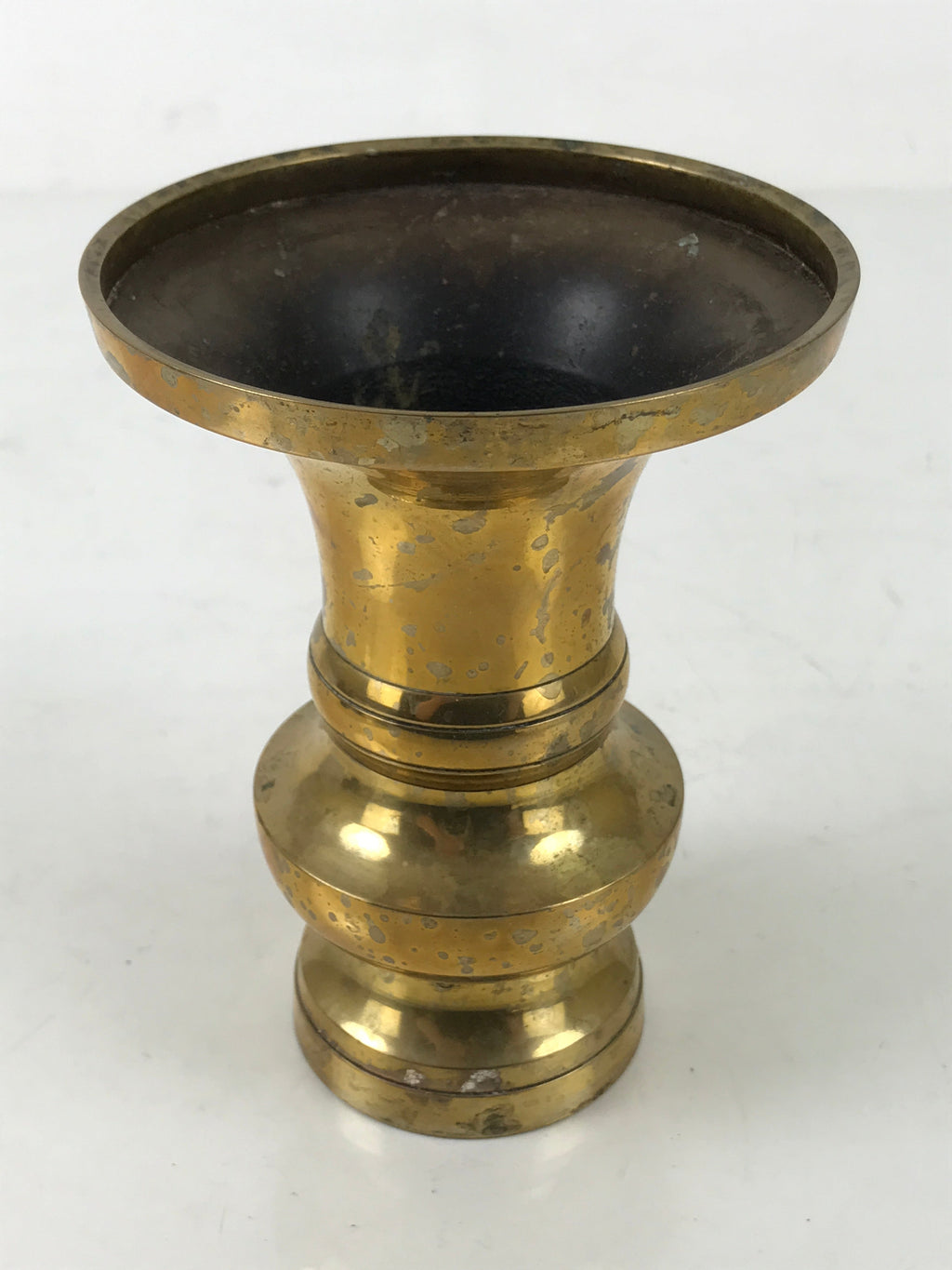 Japanese Buddhist Altar Fitting Brass Flower Vase Hanatate Butsugu Gold BA535