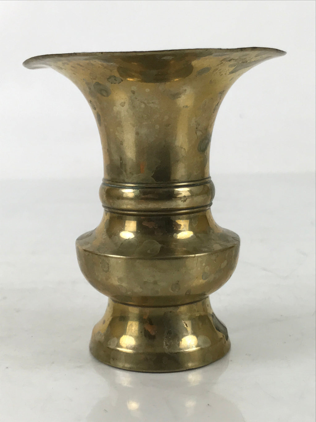 Japanese Buddhist Altar Fitting Brass Flower Vase Hanatate Butsugu Gold BA536