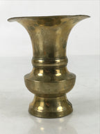 Japanese Buddhist Altar Fitting Brass Flower Vase Hanatate Butsugu Gold BA536