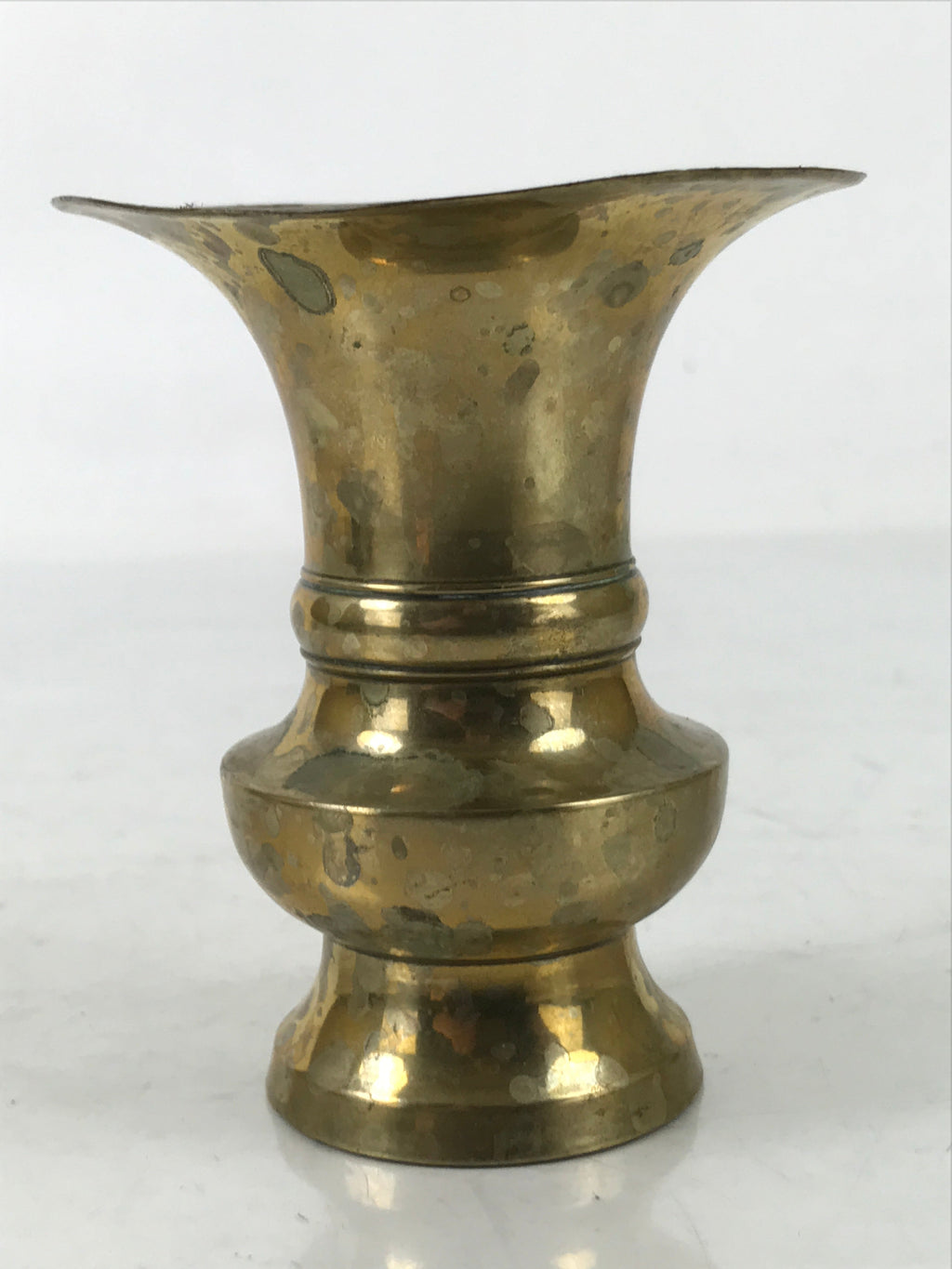 Japanese Buddhist Altar Fitting Brass Flower Vase Hanatate Butsugu Gold BA536