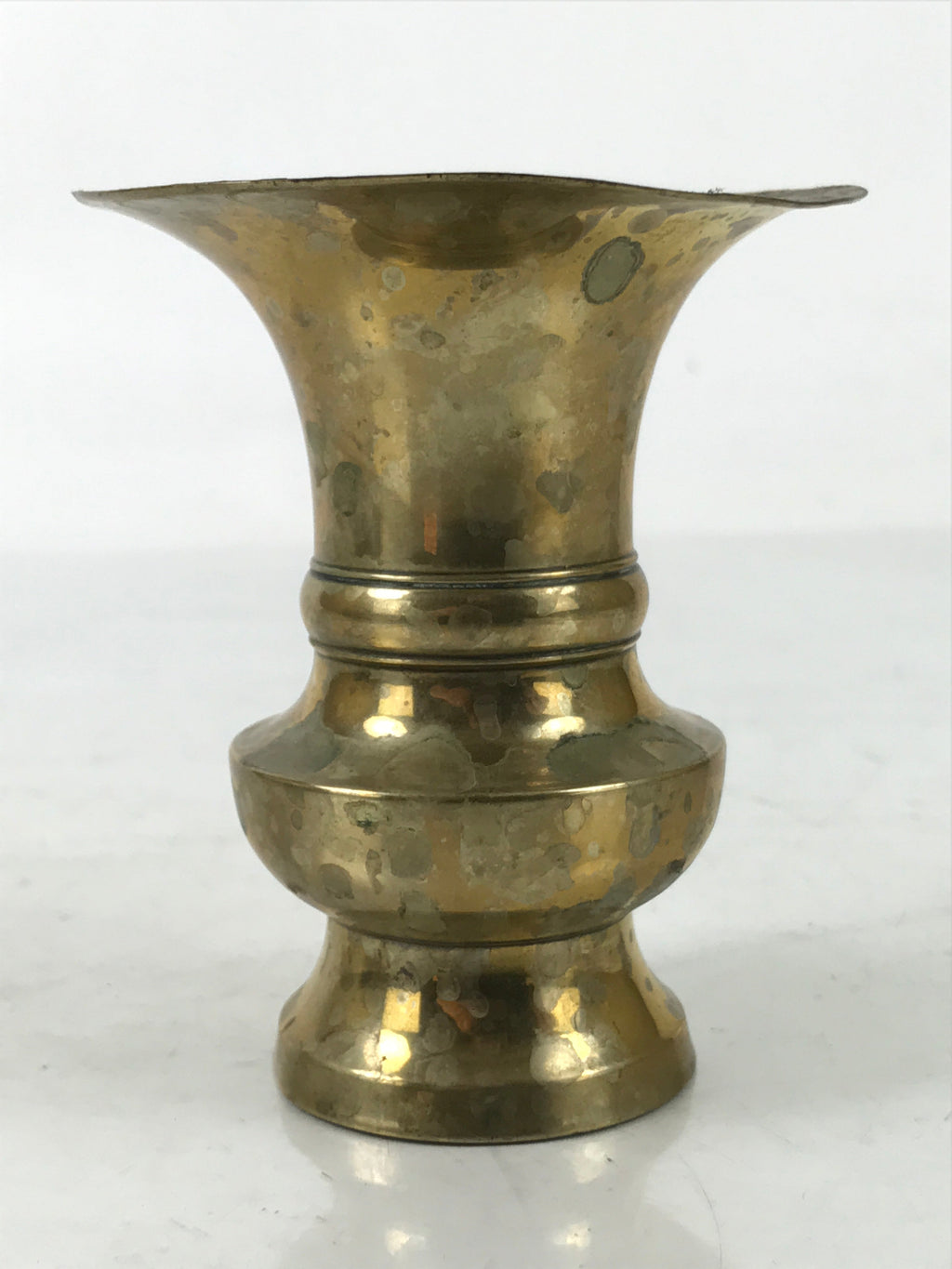 Japanese Buddhist Altar Fitting Brass Flower Vase Hanatate Butsugu Gold BA536