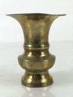 Japanese Buddhist Altar Fitting Brass Flower Vase Hanatate Butsugu Gold BA536