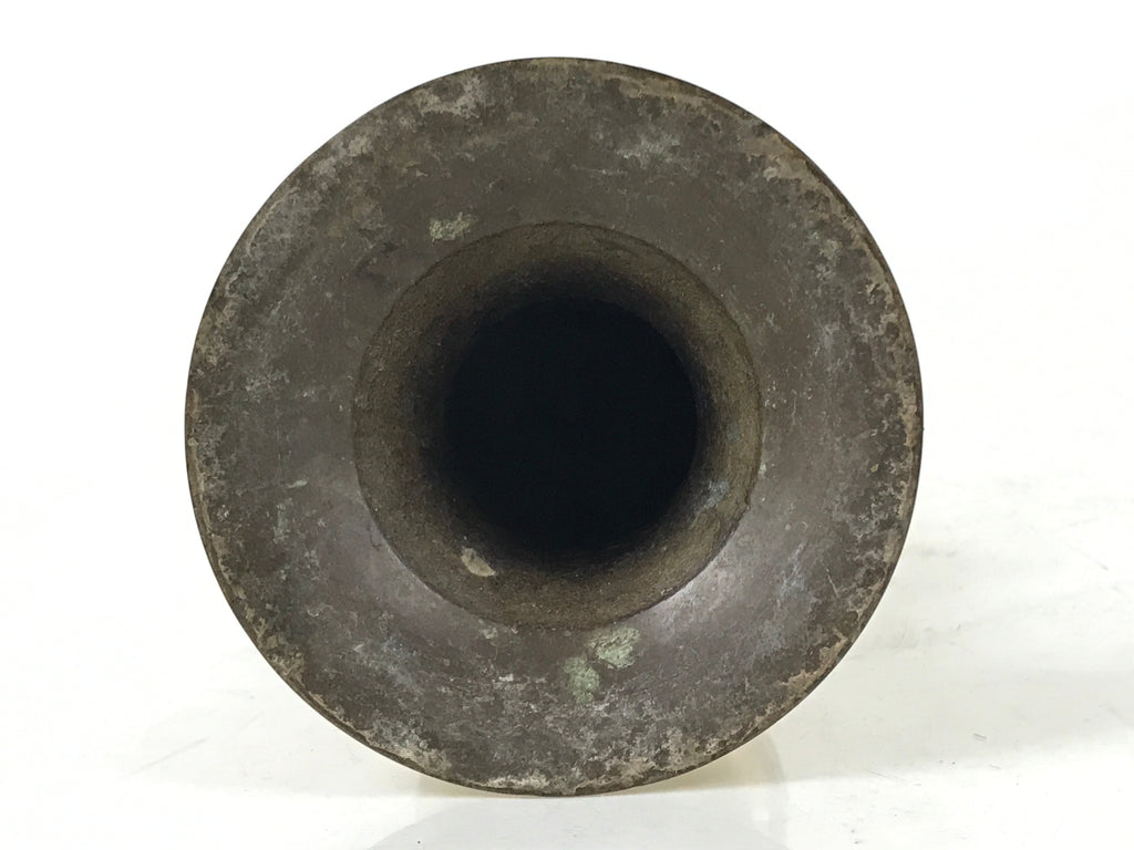 Japanese Buddhist Altar Fitting Brass Flower Vase Hanatate Butsugu Gold BA536