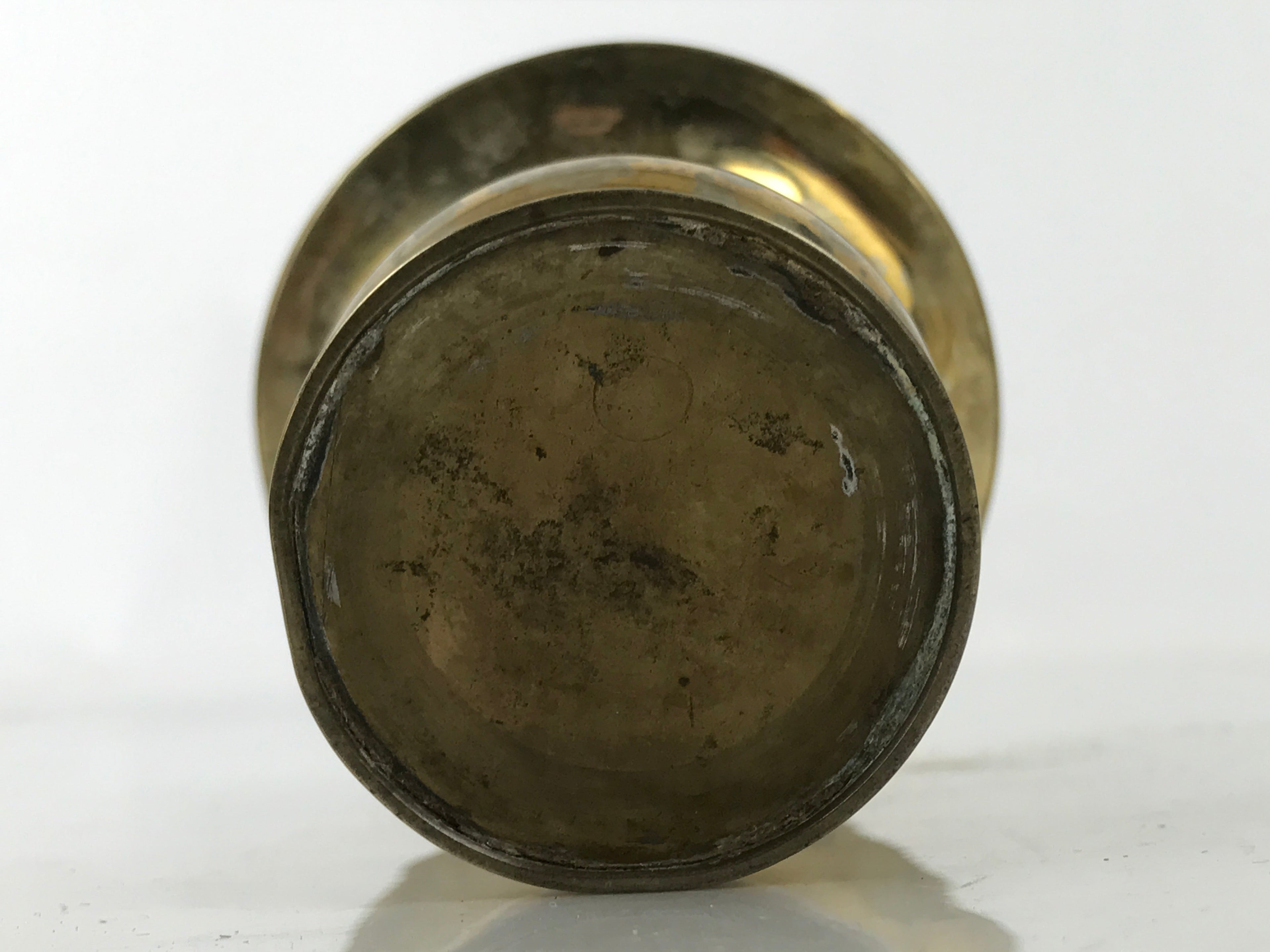Japanese Buddhist Altar Fitting Brass Flower Vase Hanatate Butsugu Gold BA536