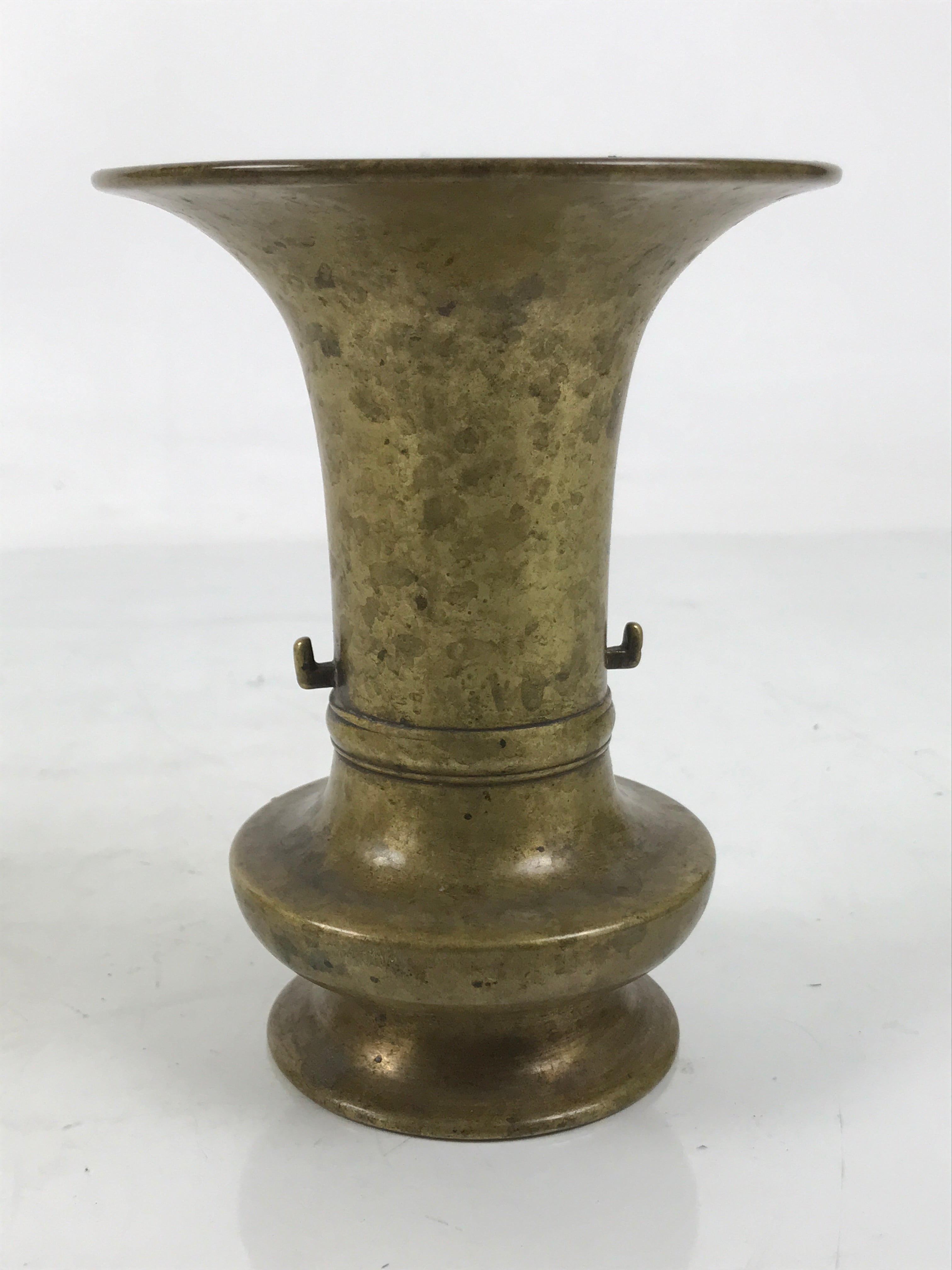 Japanese Buddhist Altar Fitting Brass Flower Vase Hanatate Butsugu Gold BA662