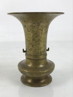 Japanese Buddhist Altar Fitting Brass Flower Vase Hanatate Butsugu Gold BA662