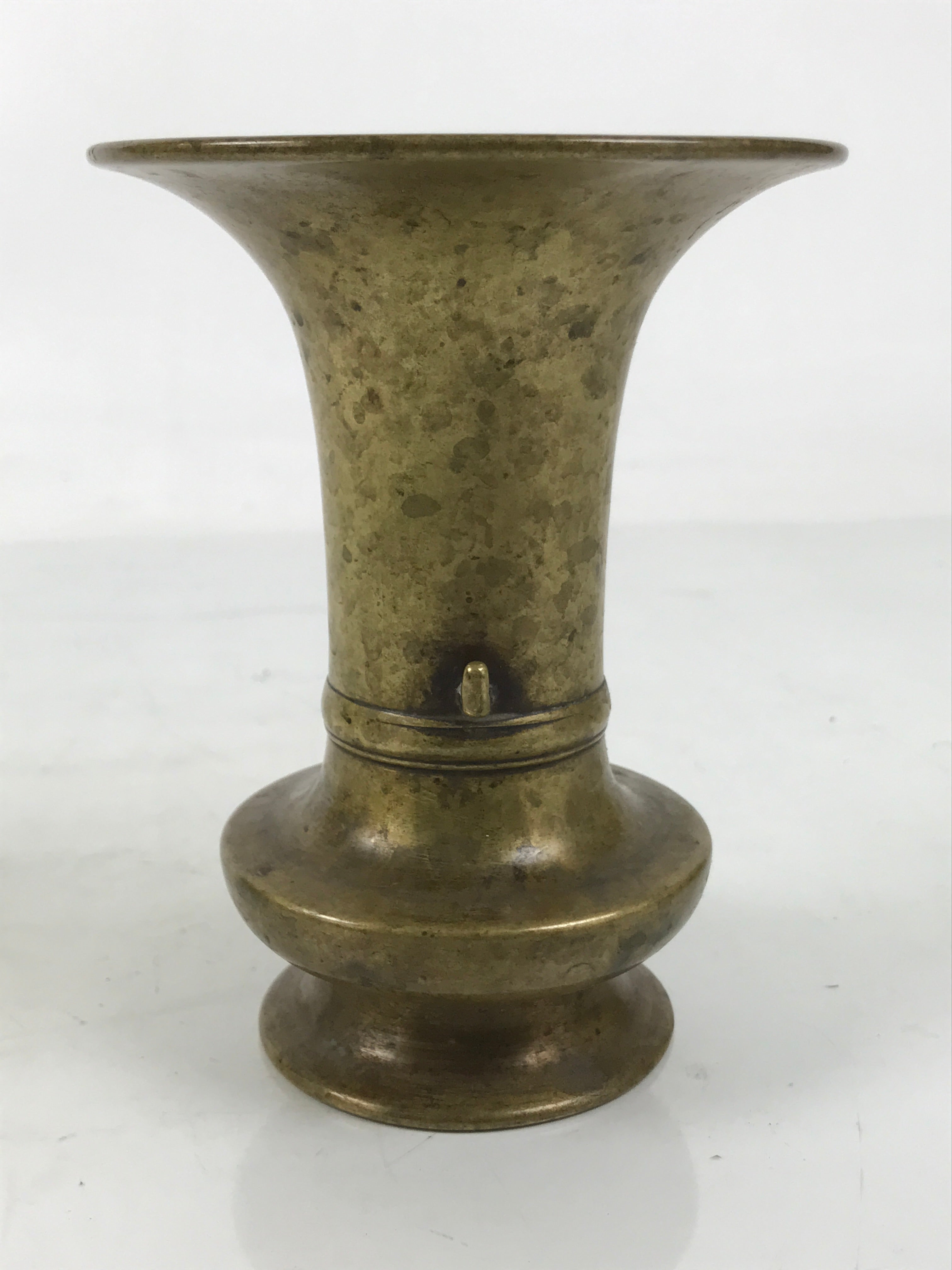Japanese Buddhist Altar Fitting Brass Flower Vase Hanatate Butsugu Gold BA662
