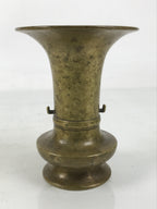Japanese Buddhist Altar Fitting Brass Flower Vase Hanatate Butsugu Gold BA662