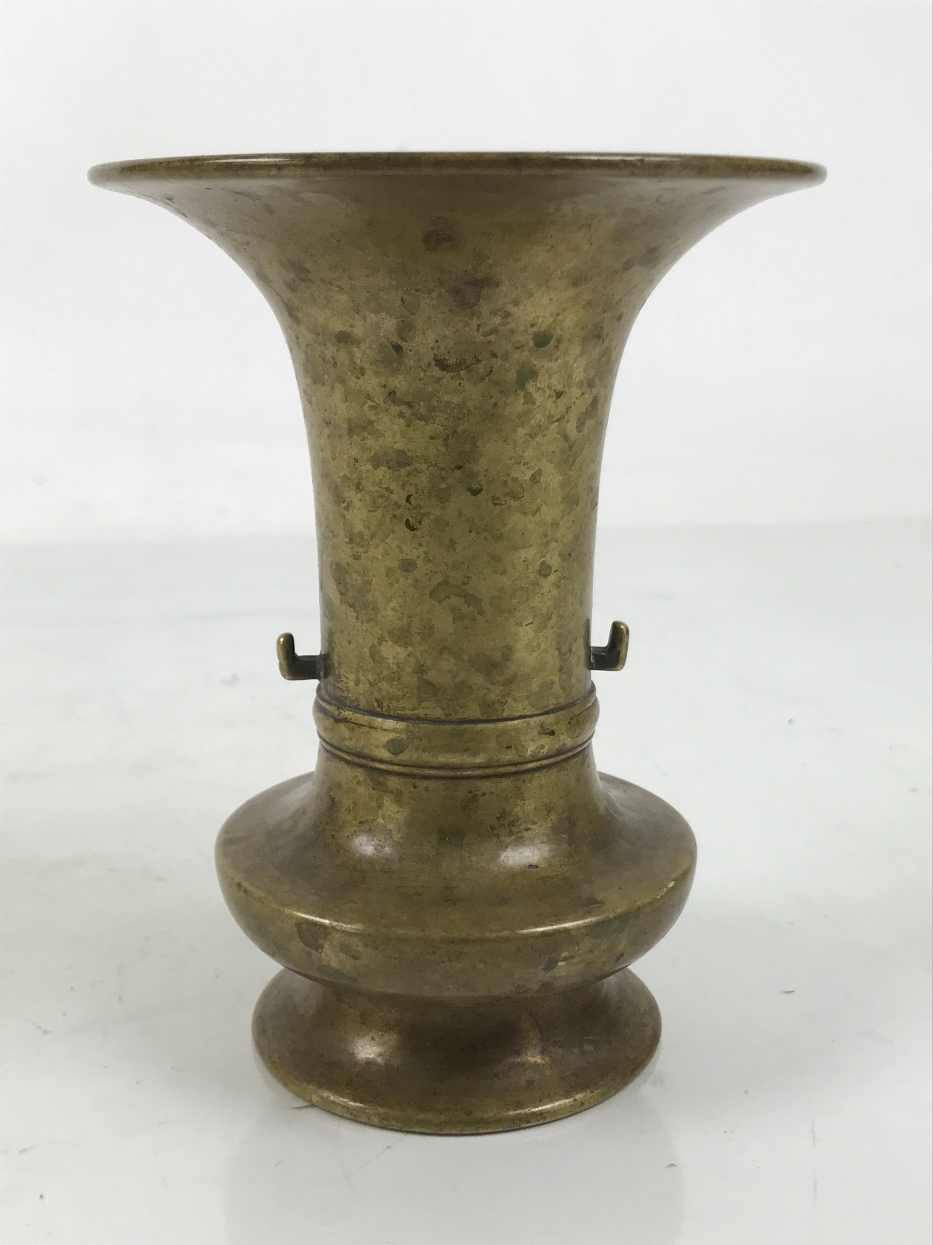 Japanese Buddhist Altar Fitting Brass Flower Vase Hanatate Butsugu Gold BA662