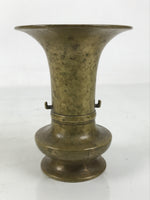 Japanese Buddhist Altar Fitting Brass Flower Vase Hanatate Butsugu Gold BA662