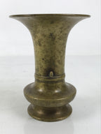 Japanese Buddhist Altar Fitting Brass Flower Vase Hanatate Butsugu Gold BA662