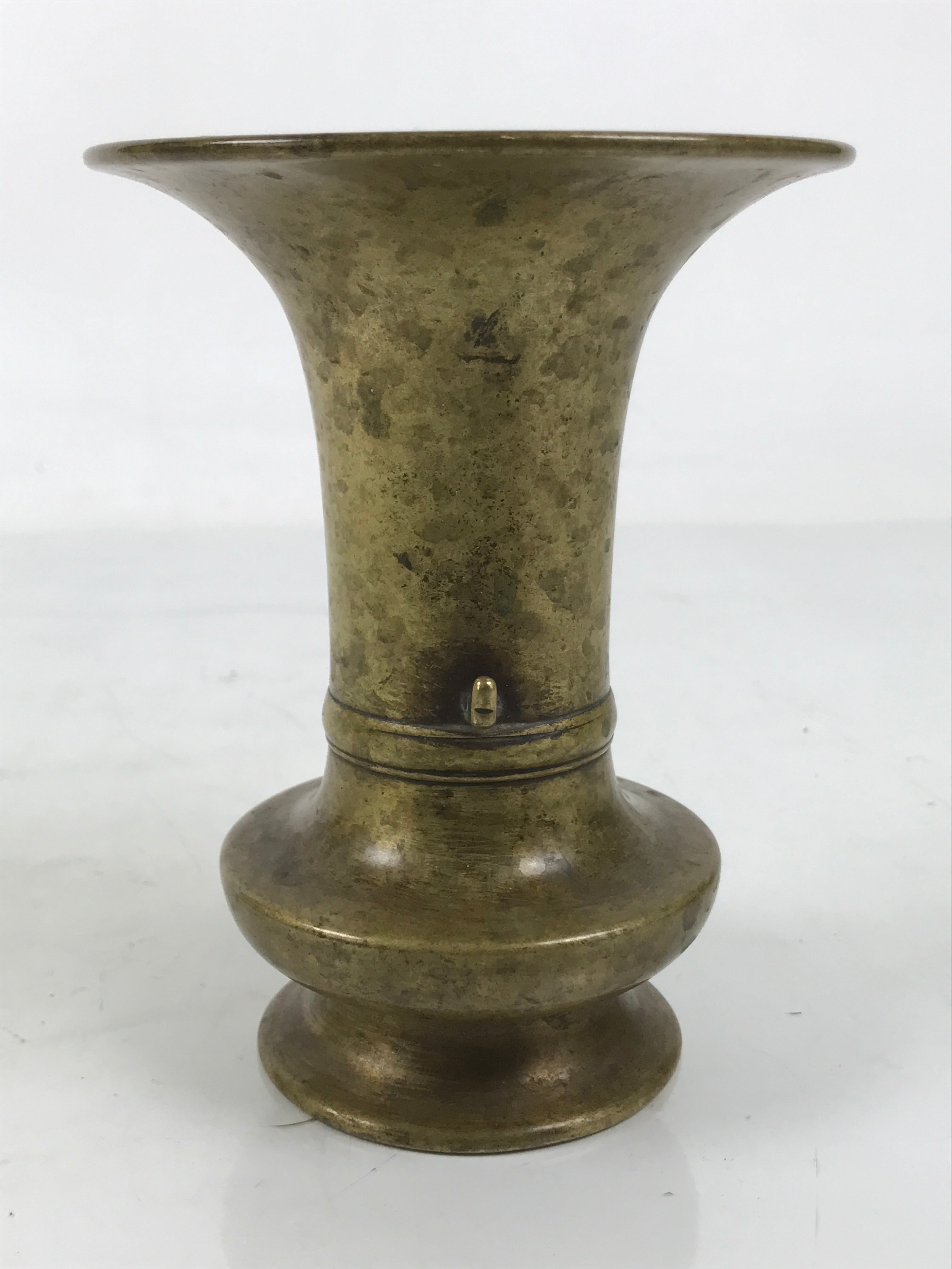 Japanese Buddhist Altar Fitting Brass Flower Vase Hanatate Butsugu Gold BA662