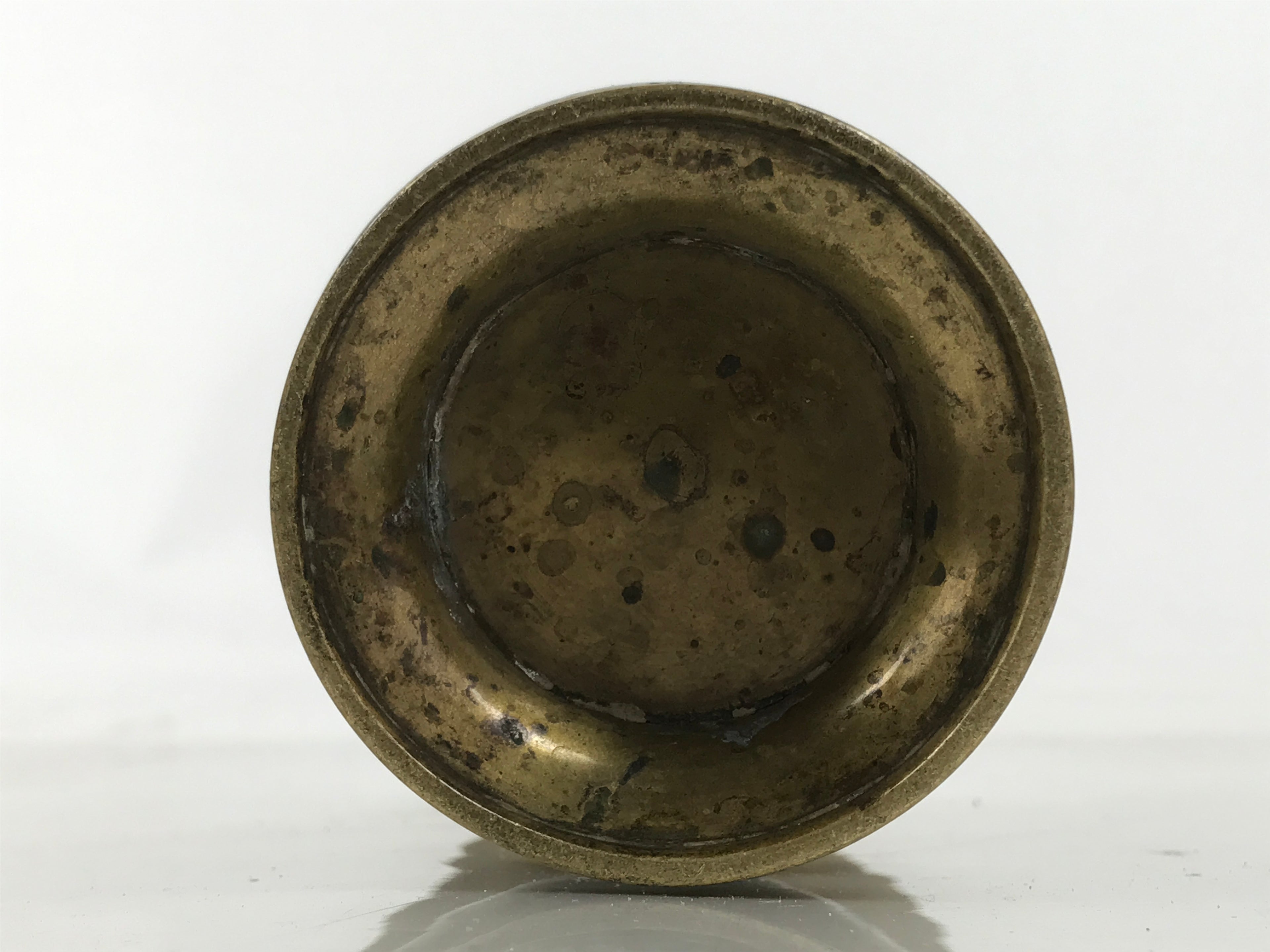 Japanese Buddhist Altar Fitting Brass Flower Vase Hanatate Butsugu Gold BA662