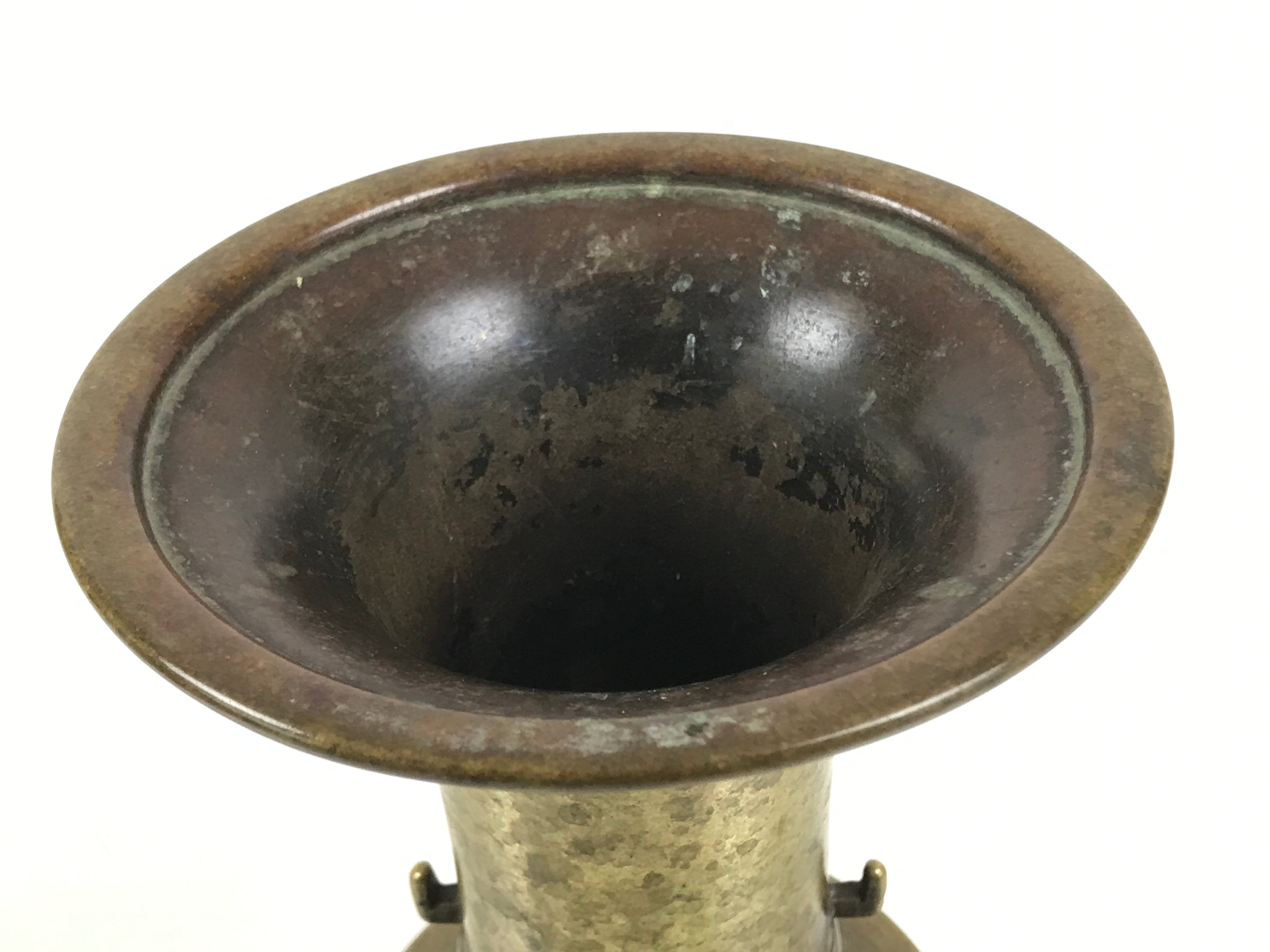 Japanese Buddhist Altar Fitting Brass Flower Vase Hanatate Butsugu Gold BA662