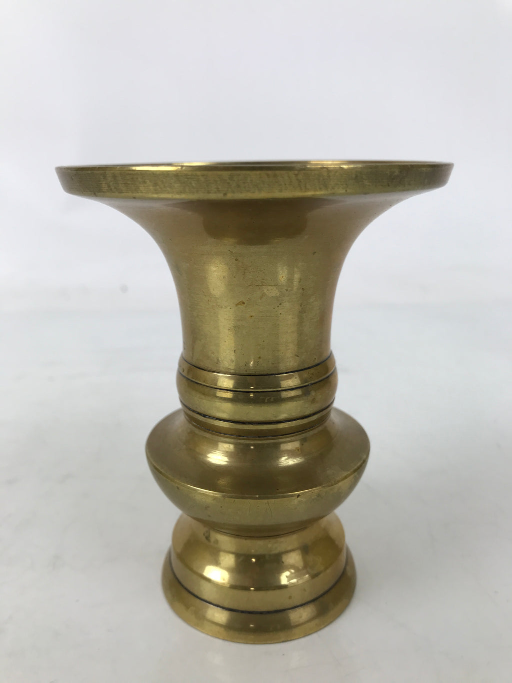 Japanese Buddhist Altar Fitting Brass Flower Vase Hanatate Butsugu Gold BA727